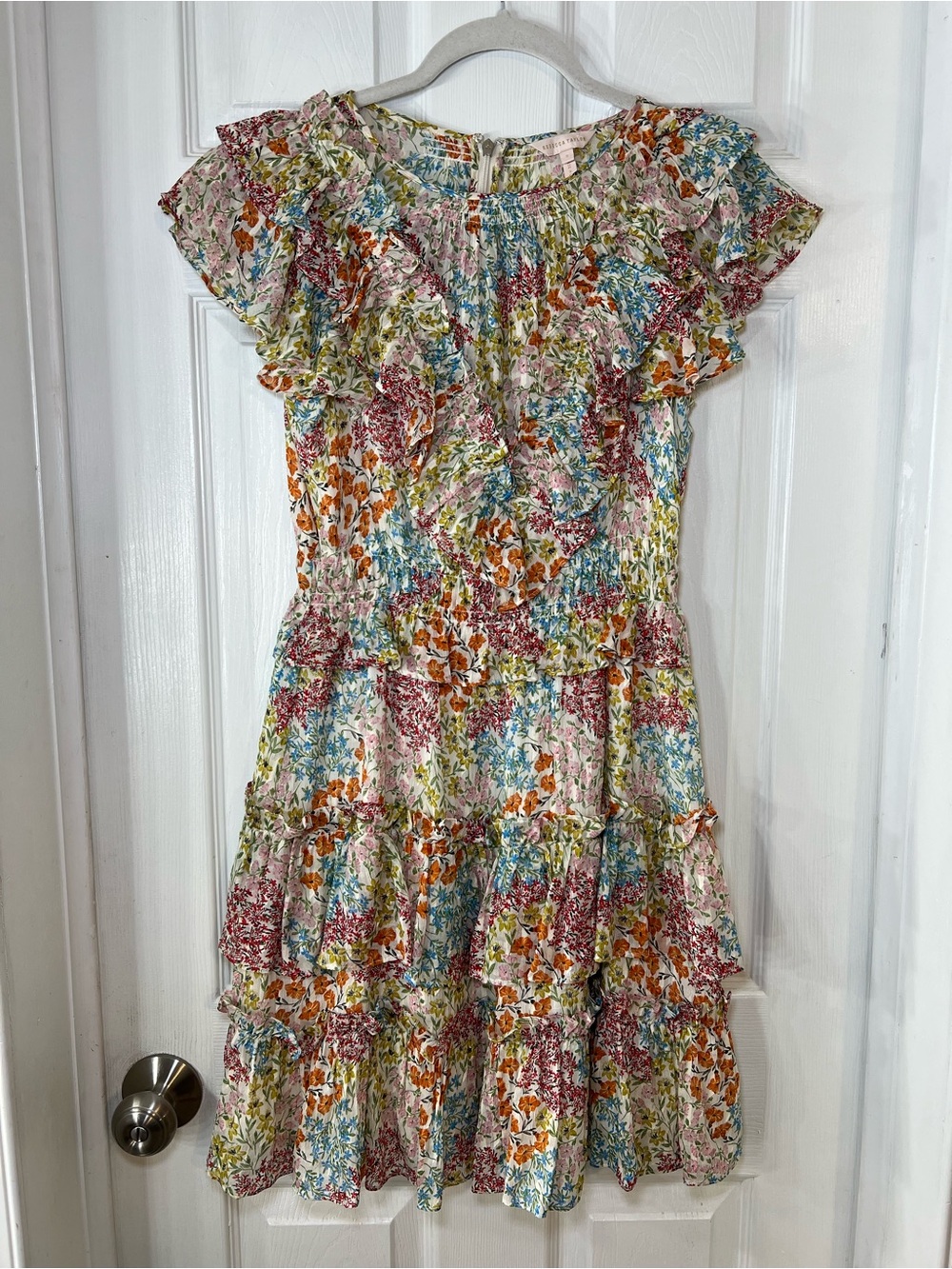 Rebecca Taylor Floral Ruffle Tiered Women’s Dress - Multicolor Size 2